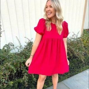 Who What Wear Women's Puff Short Sleeve Dress